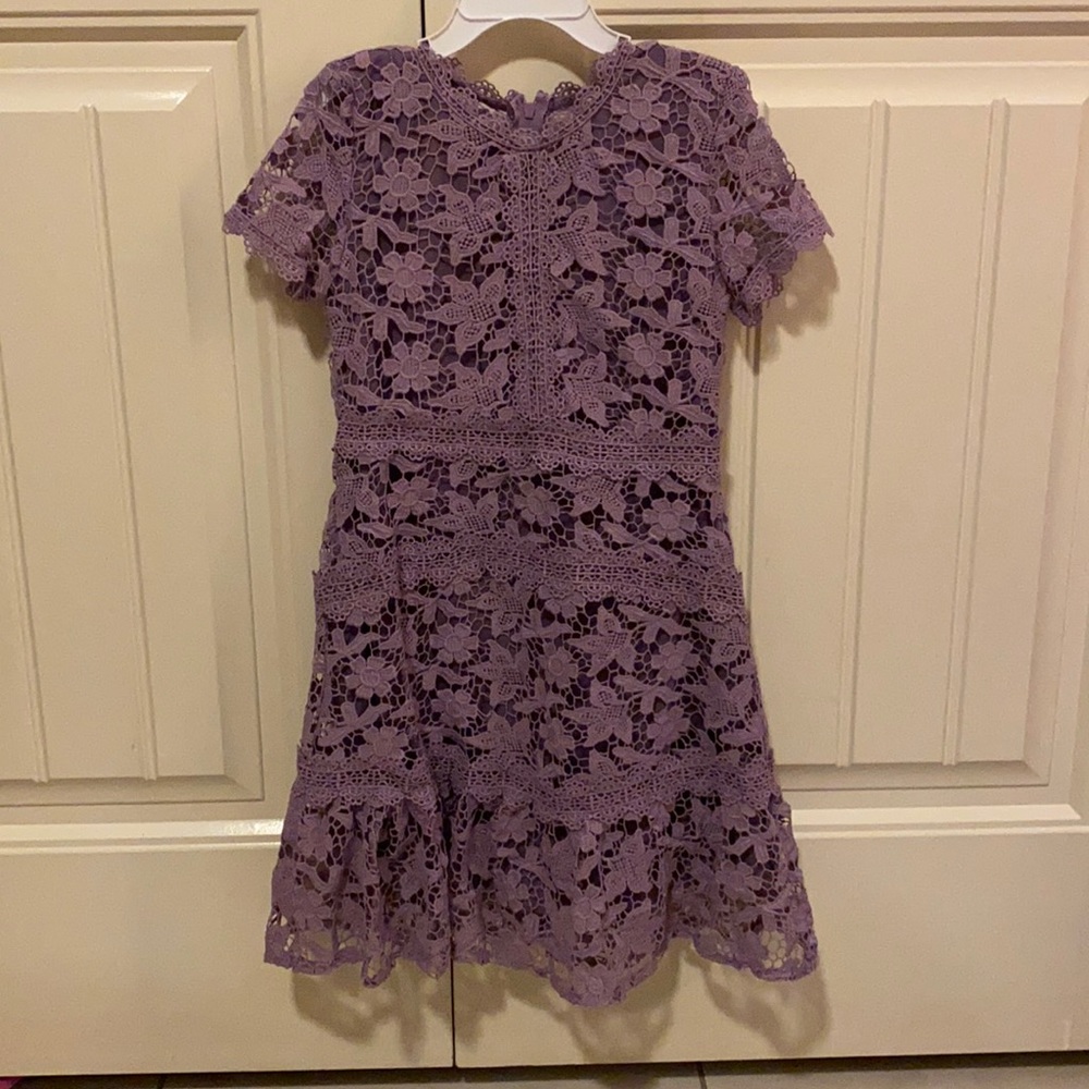 GB Girls Purple Lace Dress